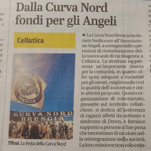 DONAZIONE ASSOCIAZIONE ANGELI